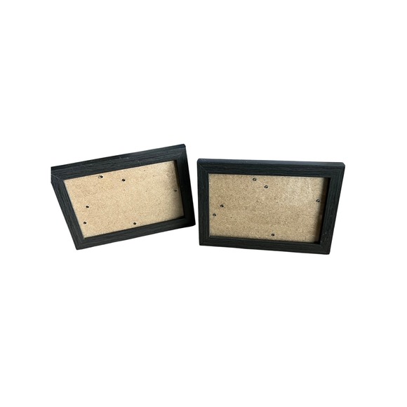 Picture Frames Set of 2‎ Black Wood Tabletop Wall Decor Photo Display 5x7 - Picture 1 of 2